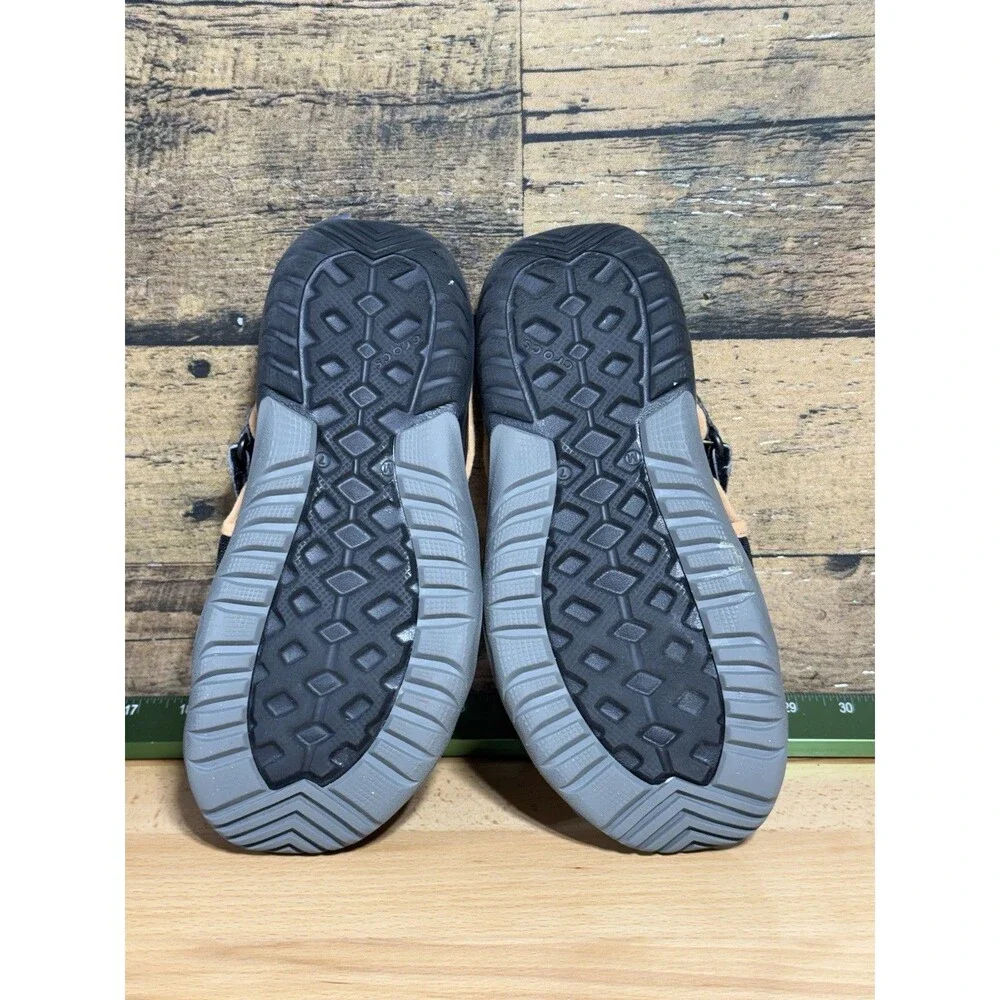 Crocs HTF Swiftwater Mesh Deck Sandal - Black- Mens Sz 7 Or Women’s 9 $119